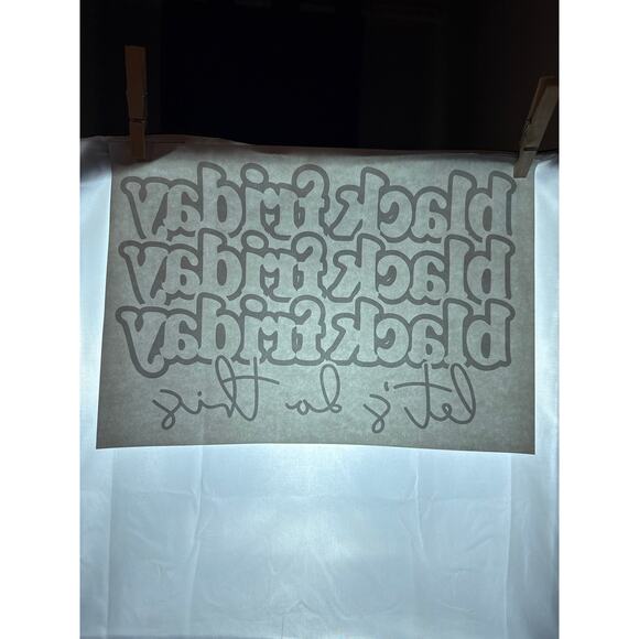 New Black Friday Let's Do This White Heat Transfer Fall Gift Crafting Shopping - Picture 4 of 4